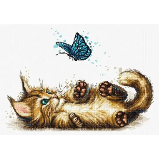 Luca-s Playful Kitten Counted Cross Stitch Kit {1}