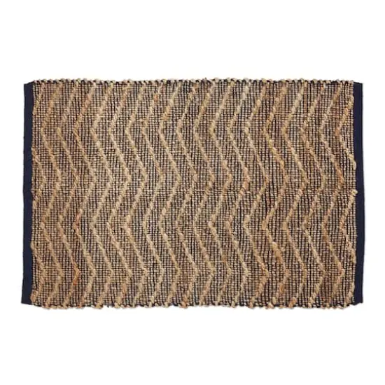 DII&reg; French Blue with Natural Jute Chevron Hand-Loomed Rug, 2ft. x 3ft. {1}