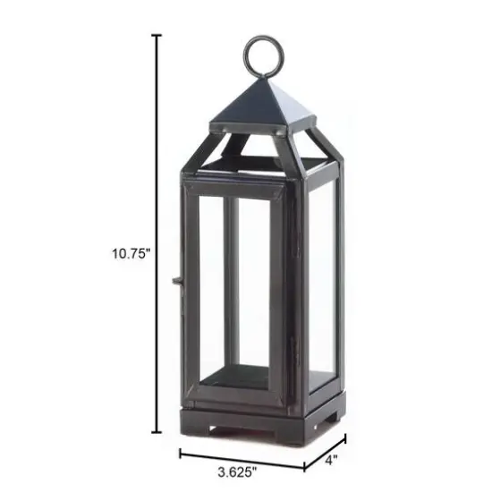 10.75" Black Small Slate Lantern {4}