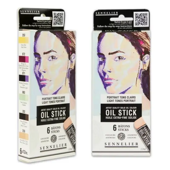 Sennelier Light Tones Portrait 6 Color Oil Stick Mini Cardboard Set {5}