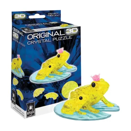 3D Crystal Puzzle - Frog (Yellow): 43 Pcs {3}