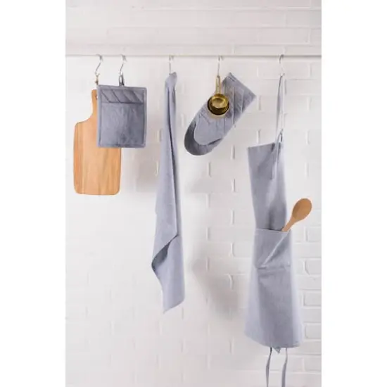 DII&reg; Solid Chambray Chef Apron Gray {6}