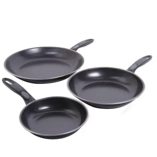 Gibson Home&reg; Aventura 3-Piece Black Frying Pan Set {1}