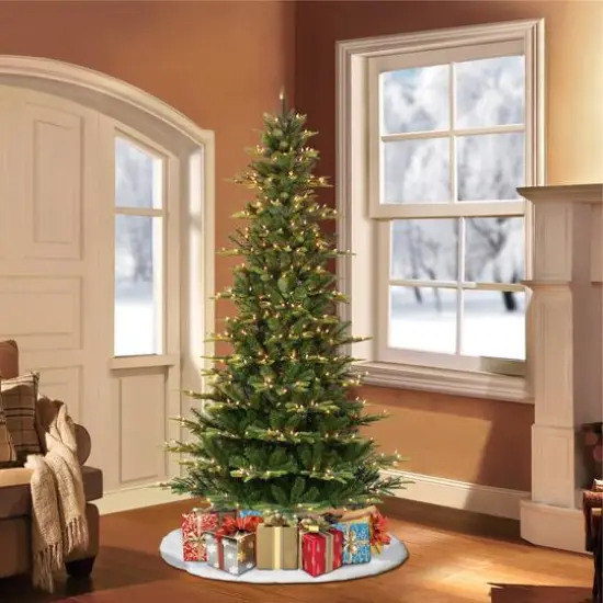 7.5ft. Pre-Lit Slim Aspen Fir Artificial Christmas Tree, Clear Lights {8}