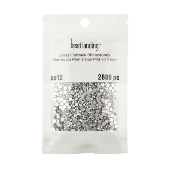 SS12 Glass Flatback Rhinestones by Bead Landing&trade; Metallic Silver {4}