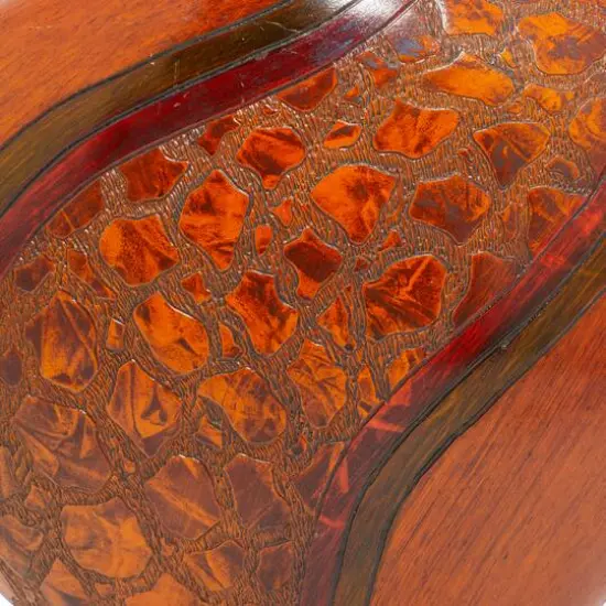 15" Brown Polystone Eclectic Vase {3}