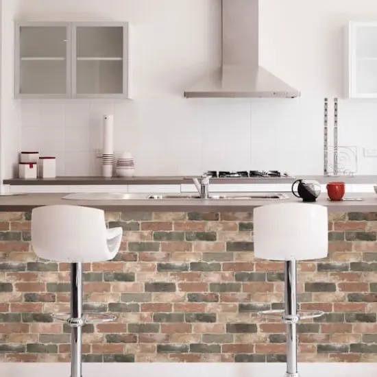 NuWallpaper Newport Reclaimed Brick Peel & Stick Wallpaper {5}