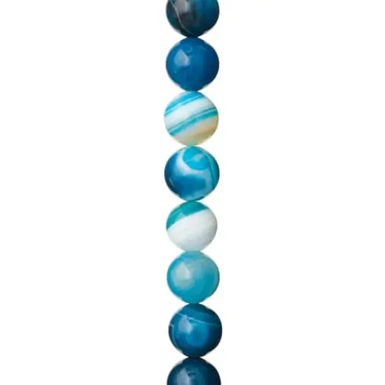 Aqua Dyed Mix Agate Round Beads, 12mm by Bead Landing&trade; {1}