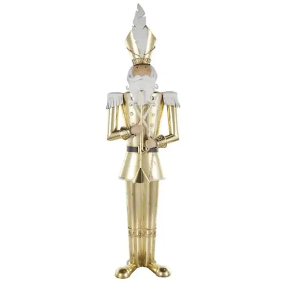 40" Gold Nutcracker Standing Metal Sculpturee {1}