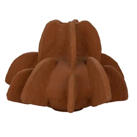 Hello Honey&reg; 14" Caramel Handmade Paper Mache Vase with Curved Design {9}