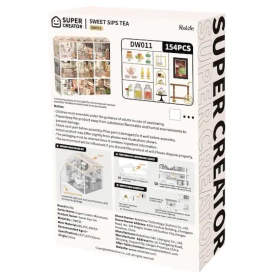 Rolife&reg; Super Creator Sweet Sips Tea DIY Miniature Kit {8}
