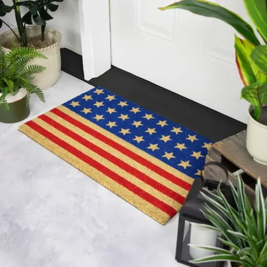 Americana Stars & Stripes Coir Outdoor Doormat {6}