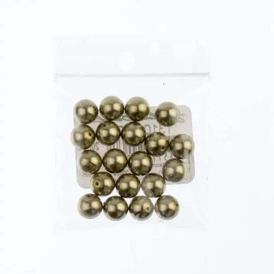 Preciosa Maxima 8mm Glass Nacre Pearls, 20ct. Light Green {3}