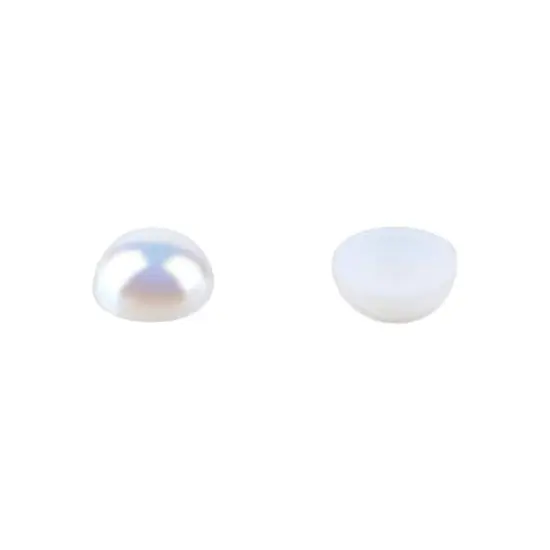 7.5mm White AB Round Flatback Plastic Pearls, 4,000ct. by Bead Landing&trade; {3}
