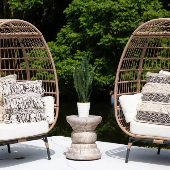 2ft. UV Resistant Artificial Snake Plant in White Decorative Planter {8}