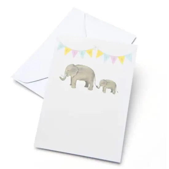 Elephant Flat Cards & Envelopes by Recollections&trade;, 5" x 7" {4}