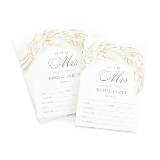 Hortense B. Hewitt Co. Dried Floral Bridal Shower Blank Invites {1}