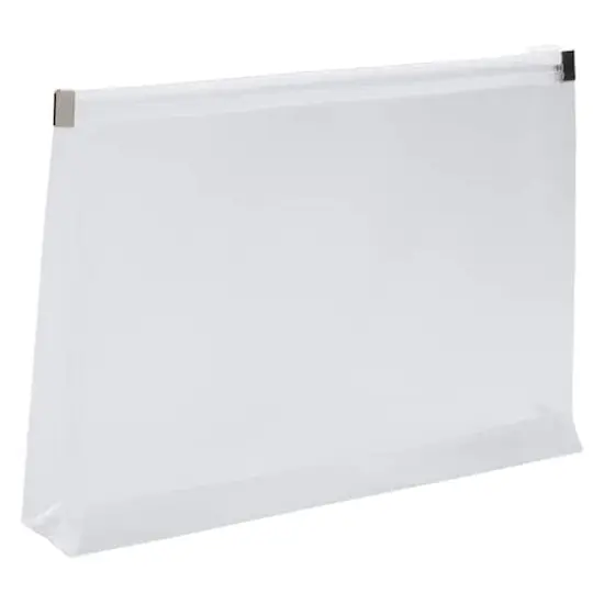JAM Paper 5.25" x 8" Clear Plastic Zip Closure Envelopes, 12ct. {3}