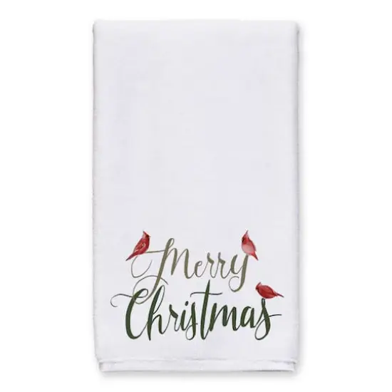 Merry Christmas Cardinals Tea Towel Set {3}