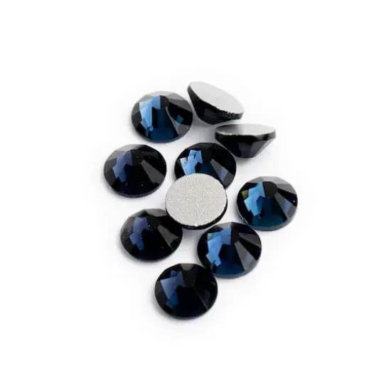 John Bead Crystal Lane SS30 Glass Round Flatback Rhinestones, 288ct. Blue Montana {1}