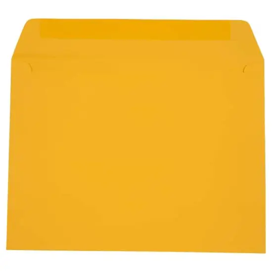 JAM Paper 9" x 12" Booklet Premium Envelopes, 25ct. Sunflower Yellow {4}