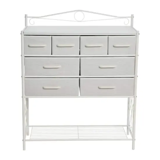 Household Essentials Victoria 8-Drawer Dresser with Shelf White {5}