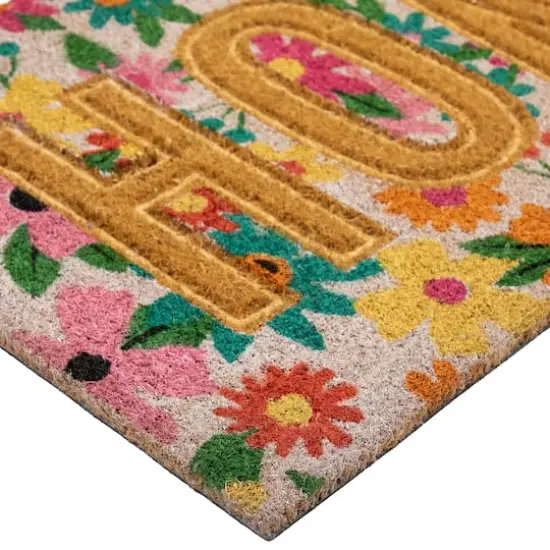 Pink & Orange Floral Home Doormat {7}
