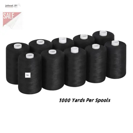 NEX&trade; Black Cotton Sewing Thread, 10ct. {4}