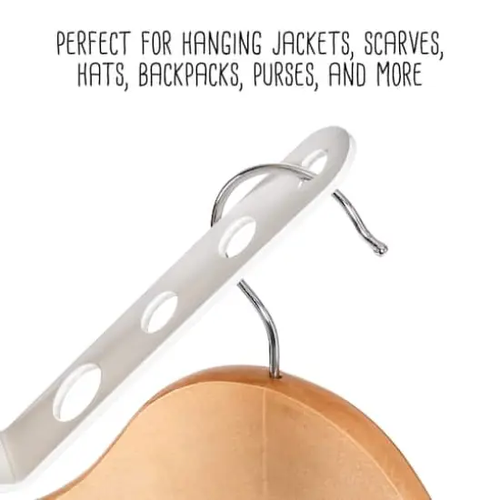 Honey Can Do 70" White Modern Standing Coat Rack {11}