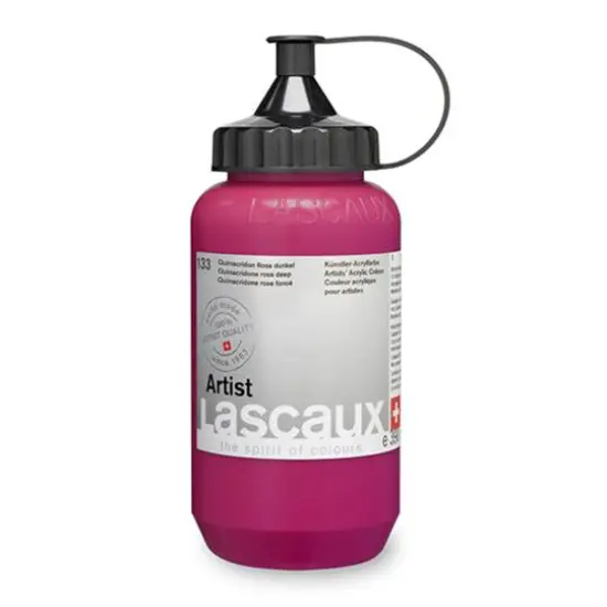 Lascaux Artist Acrylic Paint, 390mL 133 Quinacridone Rose Deep {1}