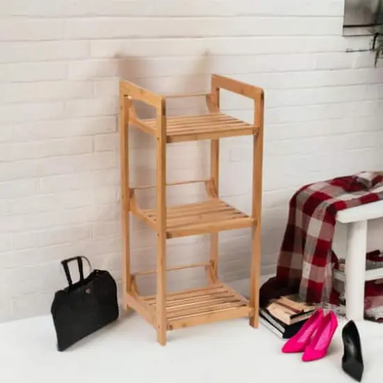 Organize It All 28" Lohas 3-Tier Bamboo Shelving Tower {6}