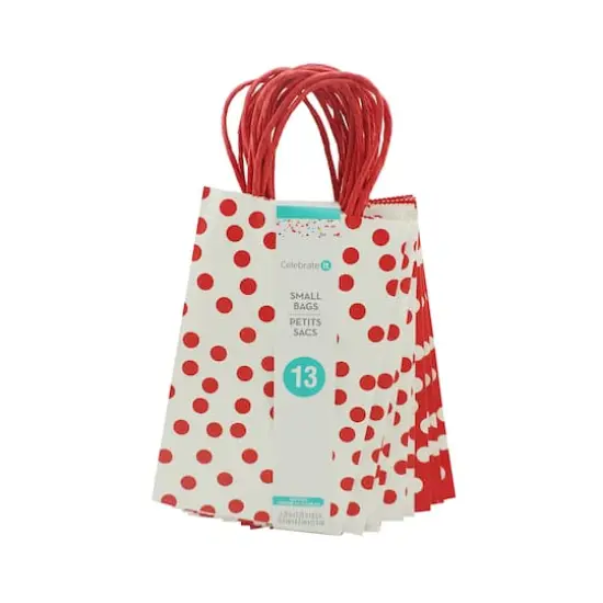 Small Red & White Dots Bags Value Pack by Celebrate It&trade; {6}