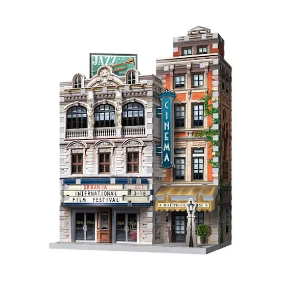 Urbania Collection - 4 3D Puzzles: Hotel, Cinema, Cafe, and Fire Station: 1165 Pcs {14}