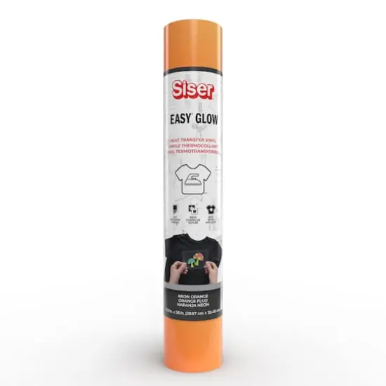 Siser&reg; Easy&reg; Glow Heat Transfer Vinyl Neon Orange {3}