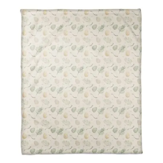 Easter Eggs And Ribbons 50" x 60" Coral Fleece Blanket {1}