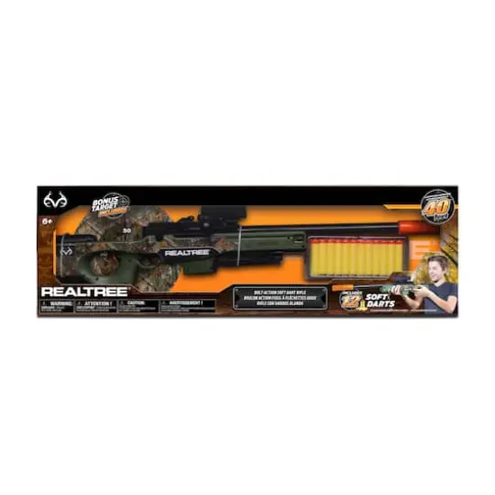 NKOK RealTree&reg; Green Bolt Action Soft Dart Rifle Set {3}