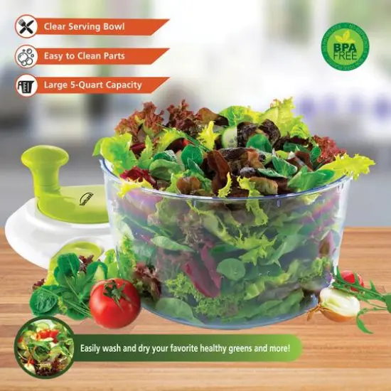 Brentwood Salad Spinner with 5qt. Serving Bowl {8}