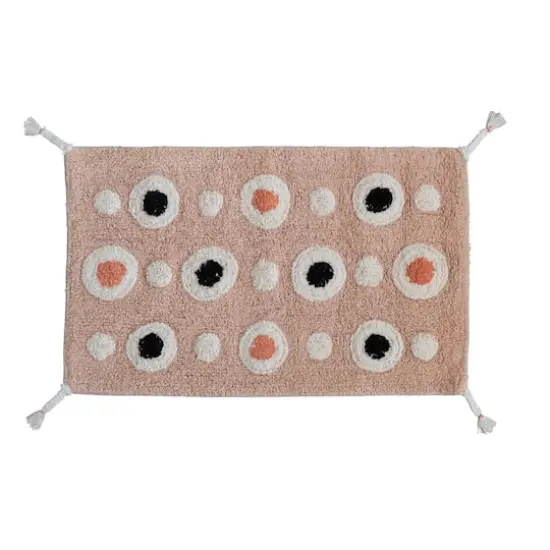 Hello Honey&reg; Boho Cotton Tufted Circle Pattern Bath Mat with Tassels, 3ft. x 2ft. {1}