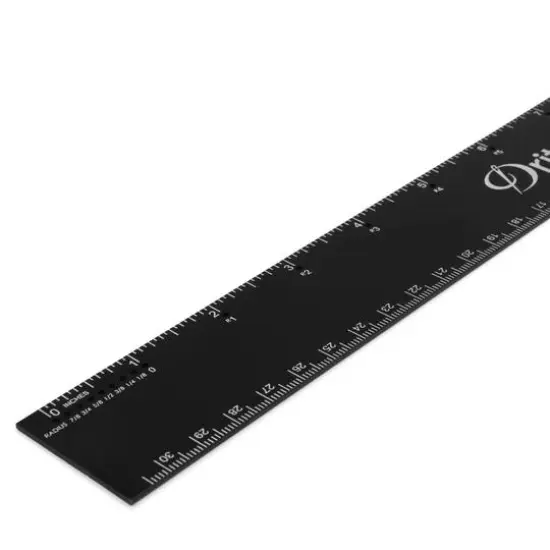 Dritz&reg; 12" Black Aluminum Specialty Ruler {3}