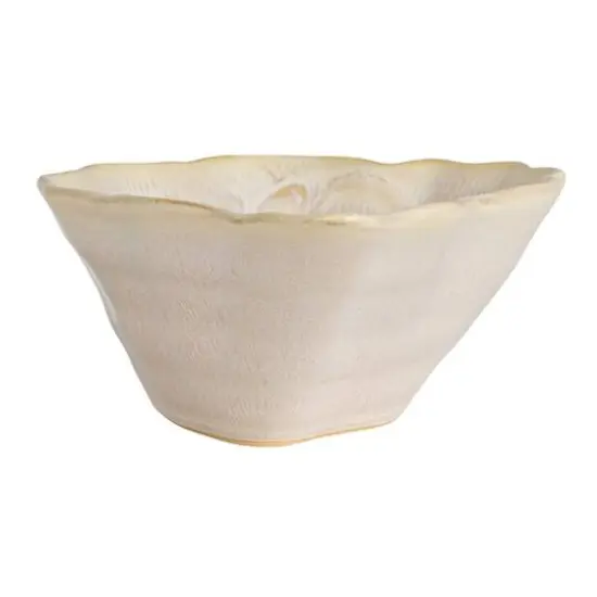 Hello Honey&reg; 7.75" Cream Oyster Shaped Stoneware Bowl {9}