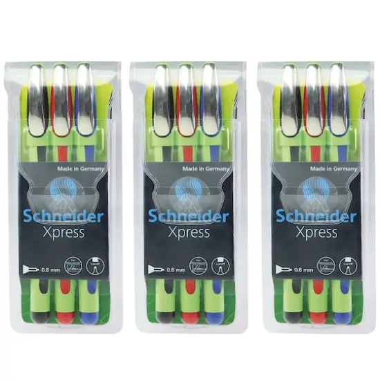 Schneider&reg; Xpress 0.8mm Fiber Tip Fineliner Pen Set, 3ct. {1}