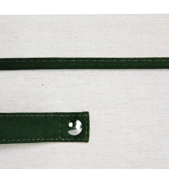 Household Essentials Gift Wrap Storage Box Natural and Green {16}