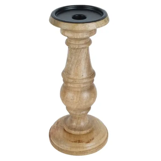 Wood Carved Pillar Candle Holder by Ashland&reg; {4}