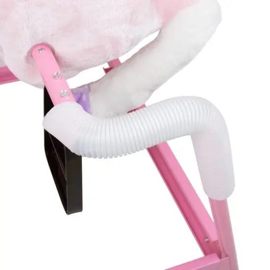 Toy Time Pink Plush Spring Rocking Horse Ride-On {4}