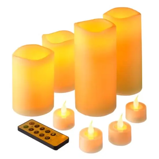 Basic Elements&trade; Ivory LED Candle Set with Remote By Ashland&reg; {4}