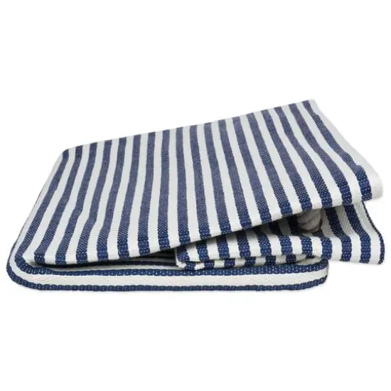 DII® Large Pinstripe Rectangle Woven Paper Storage Bin Nautical Blue {5}