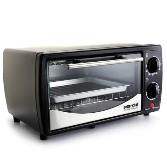 Better Chef 9L Black with Stainless Steel Front Toaster Oven Broiler {1}