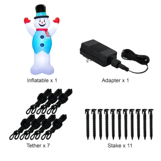 20ft. Airflowz Inflatable Colossal Snowman {14}