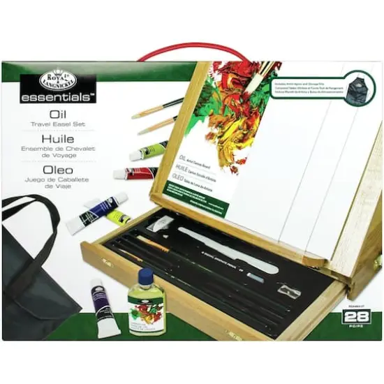 Royal & Langnickel&reg; Essentials&trade; 28 Piece Oil Paint Easel Travel Set {1}