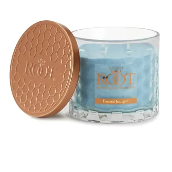 Root Candles Signature 3-Wick Honeycomb Beeswax Blend Jar Candle Frosted Juniper {1}